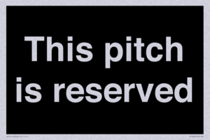 This pitch is reserved